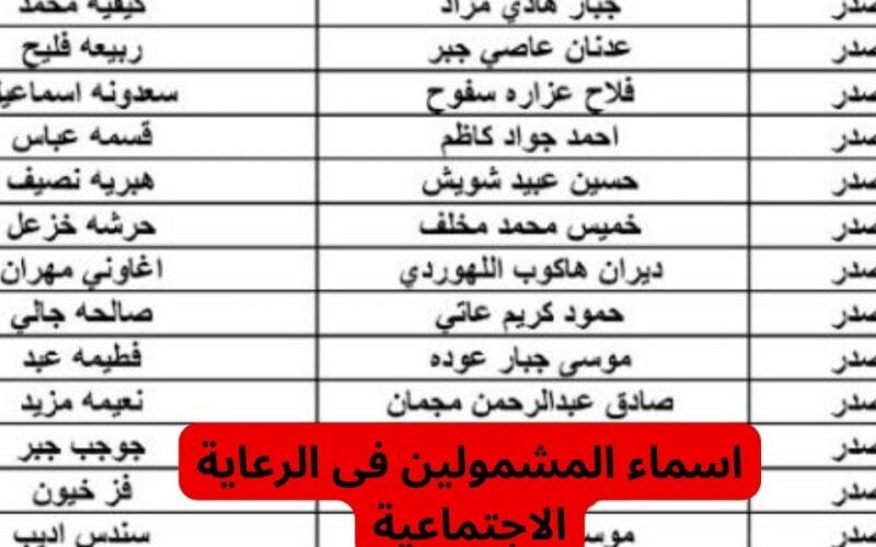 “مظلتي”.. رابط أسماء المشمولين في الرعاية الإجتماعية الوجبة السادسة في العراق عبر منصة مظلتي